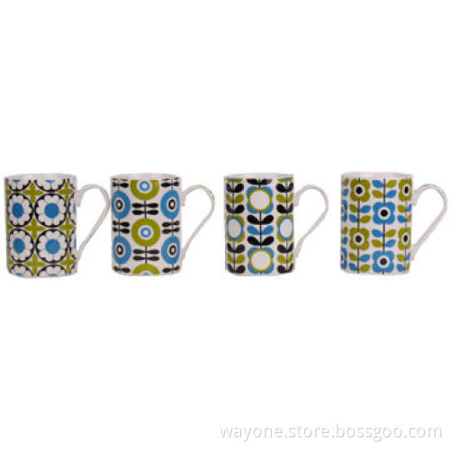 Porcelain Mugs with Chintz Pattern, Suitable for Gifts